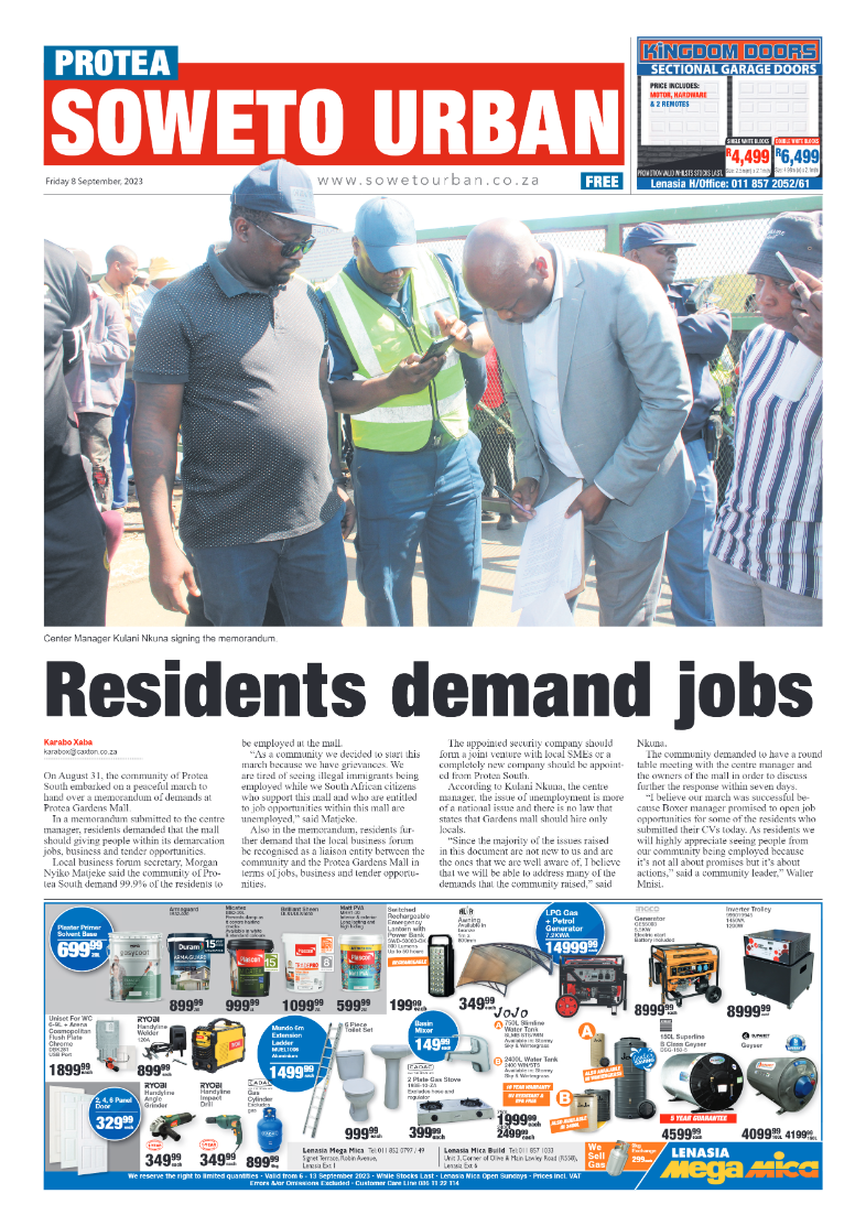Protea: 08 September 2023 page 1