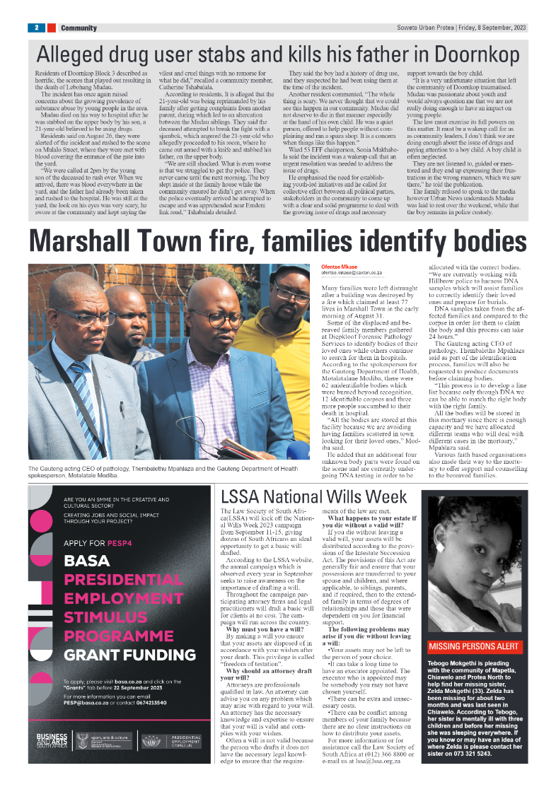 Protea: 08 September 2023 page 2