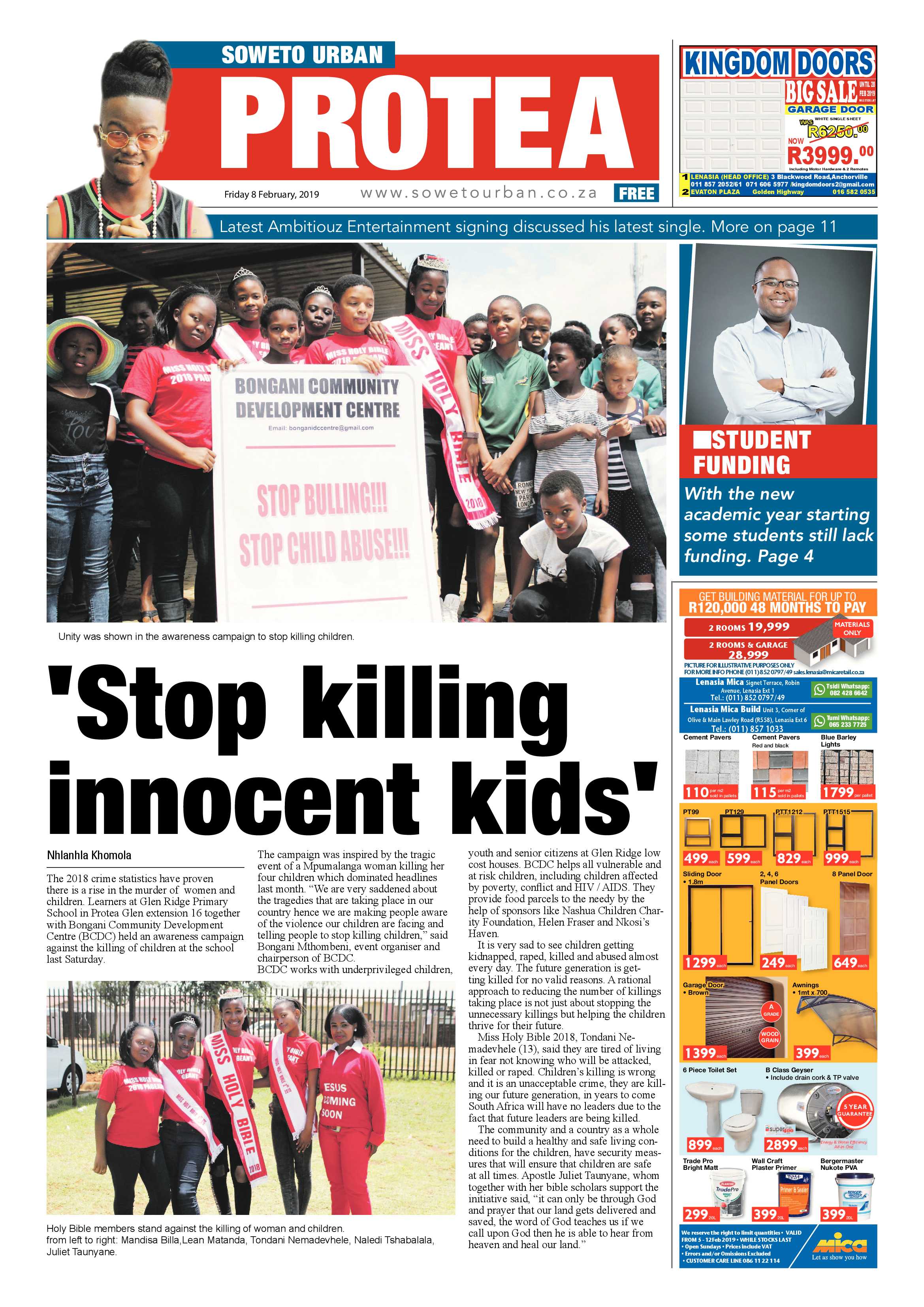 Protea News – February 8, 2019 page 1