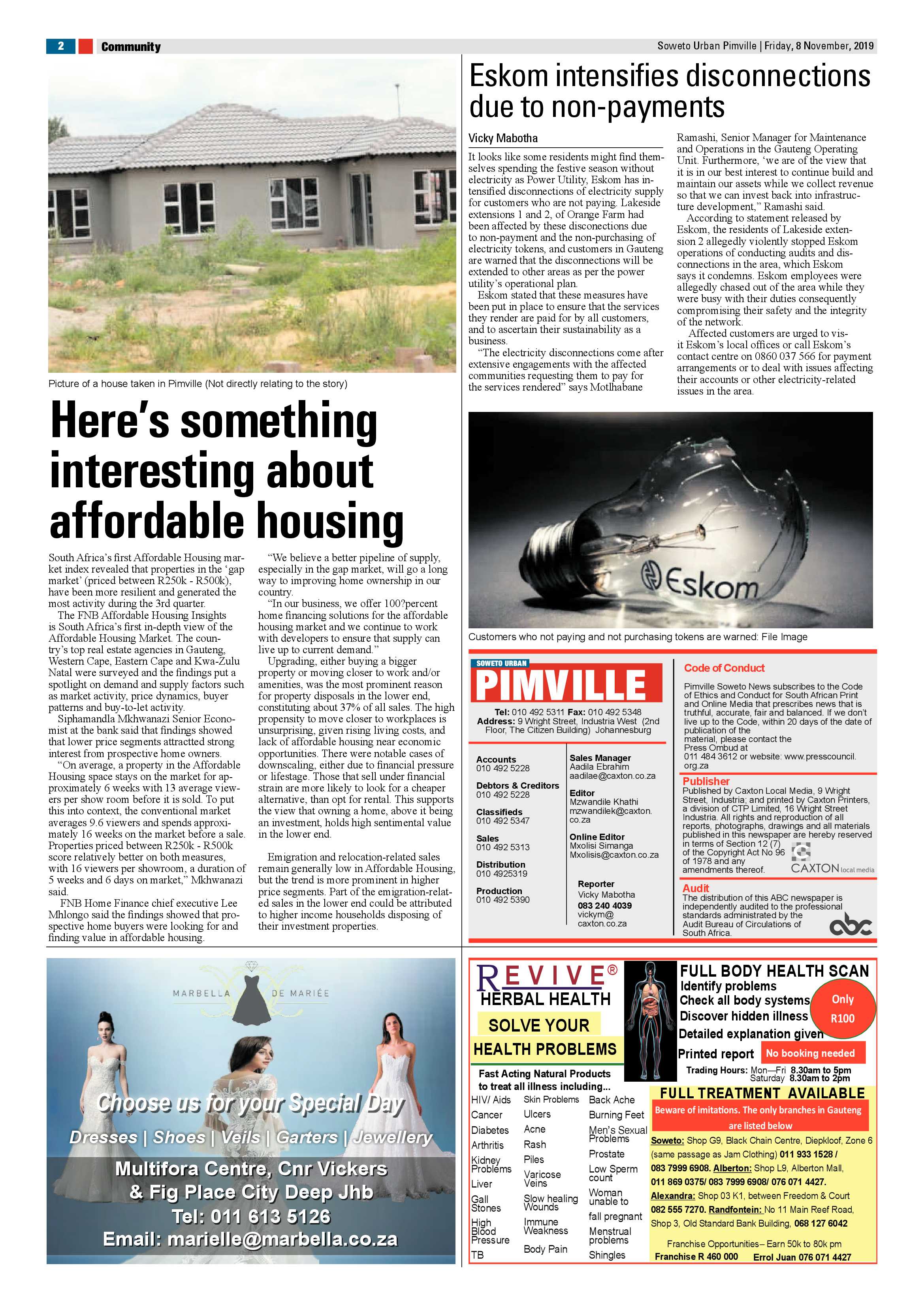 Protea News – November 08, 2019 page 2