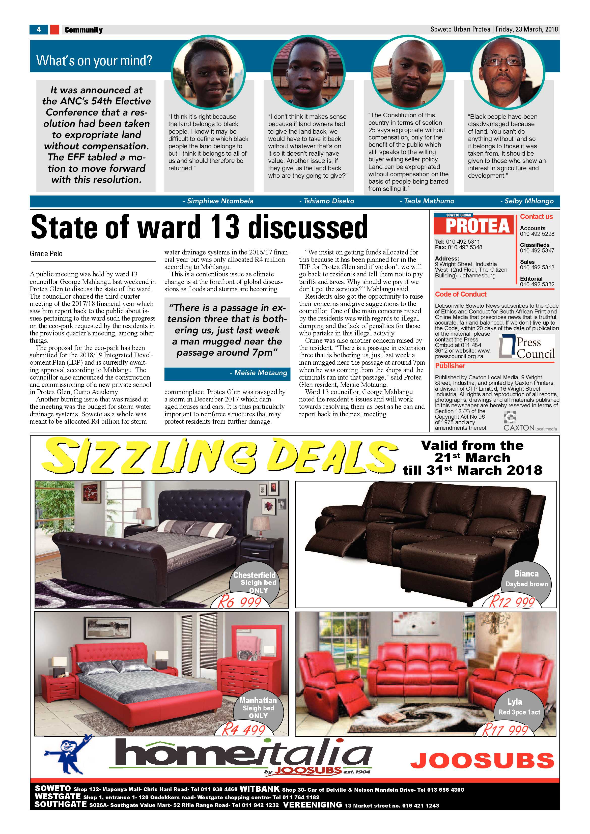 Protea – March 23, 2018 issue page 4