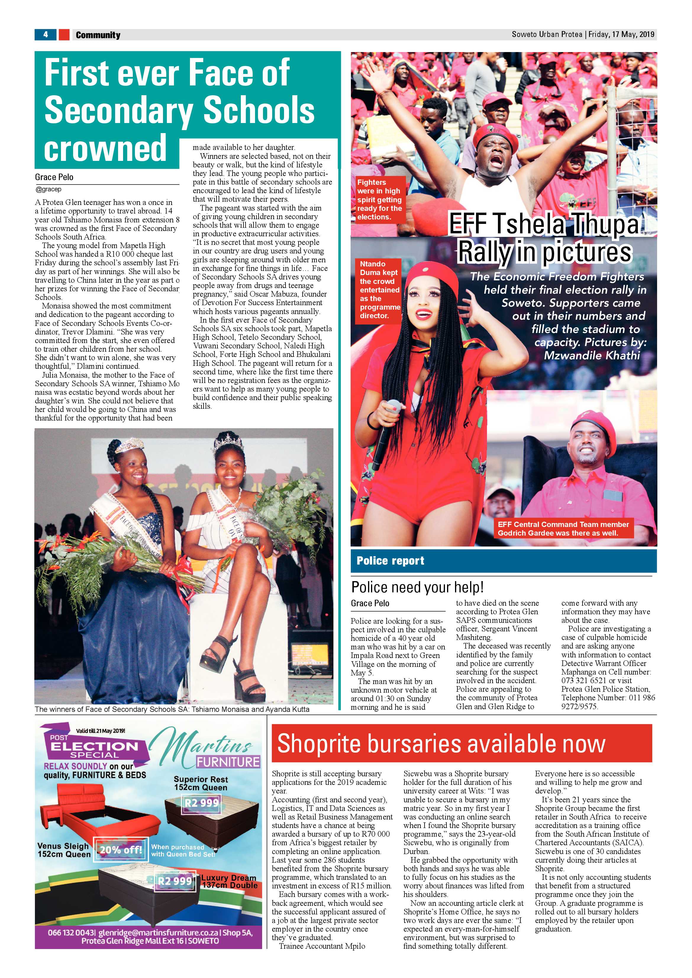 Protea News – May 17, 2019 page 4