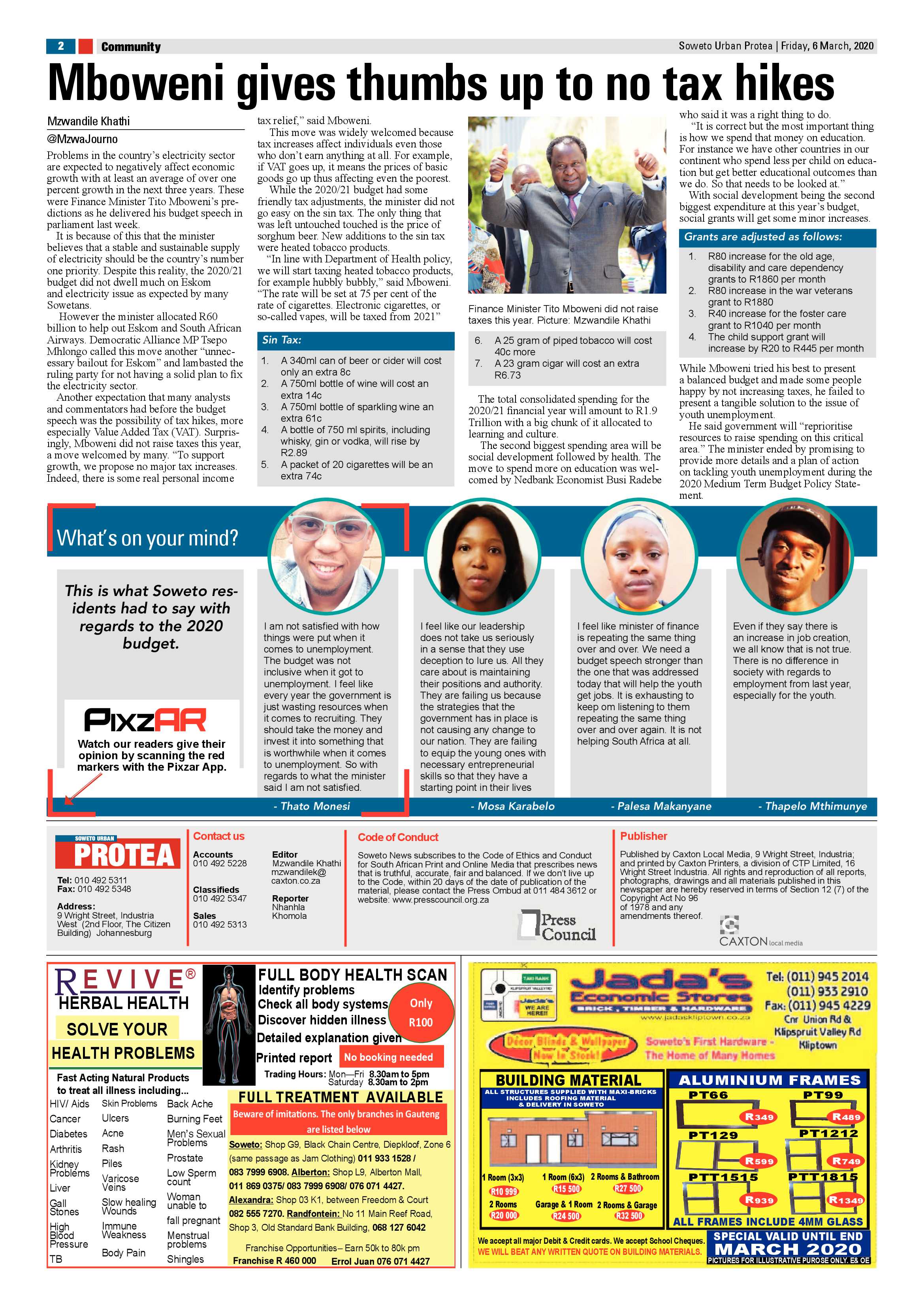 Protea March 6, 2020 page 2
