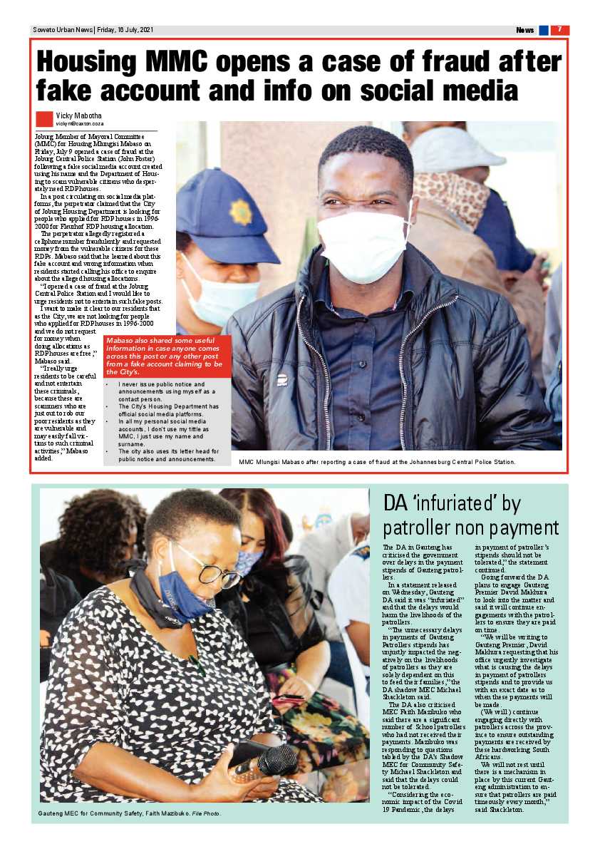 Soweto Urban July, 16 2021 page 7