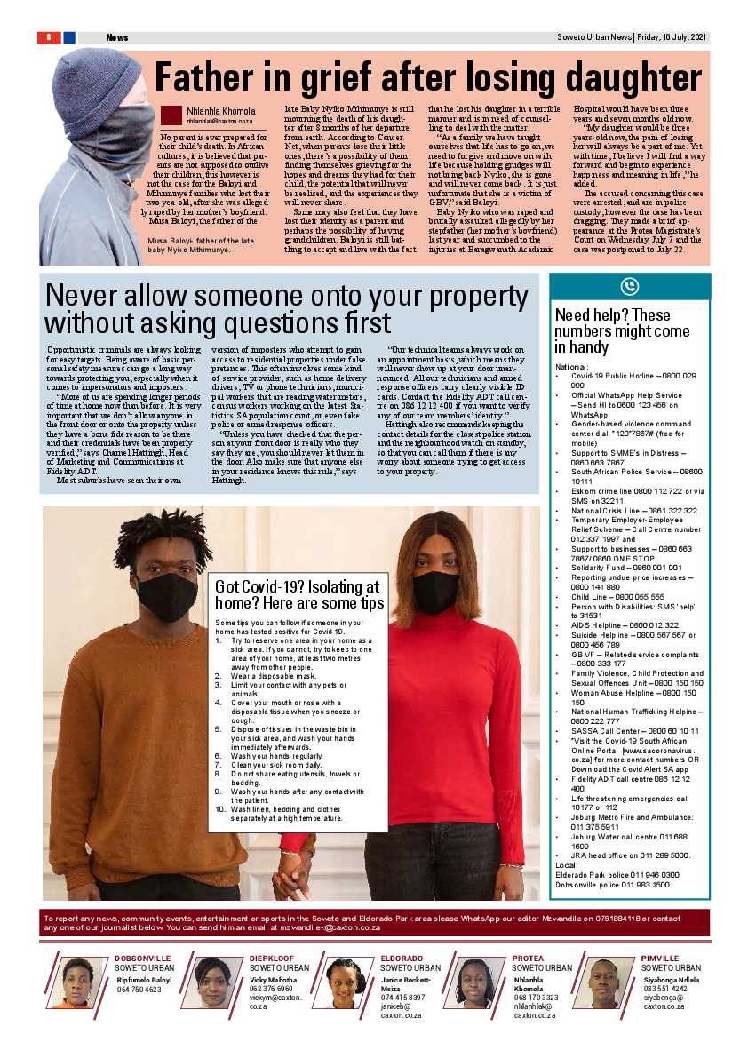 Soweto Urban July, 16 2021 page 8