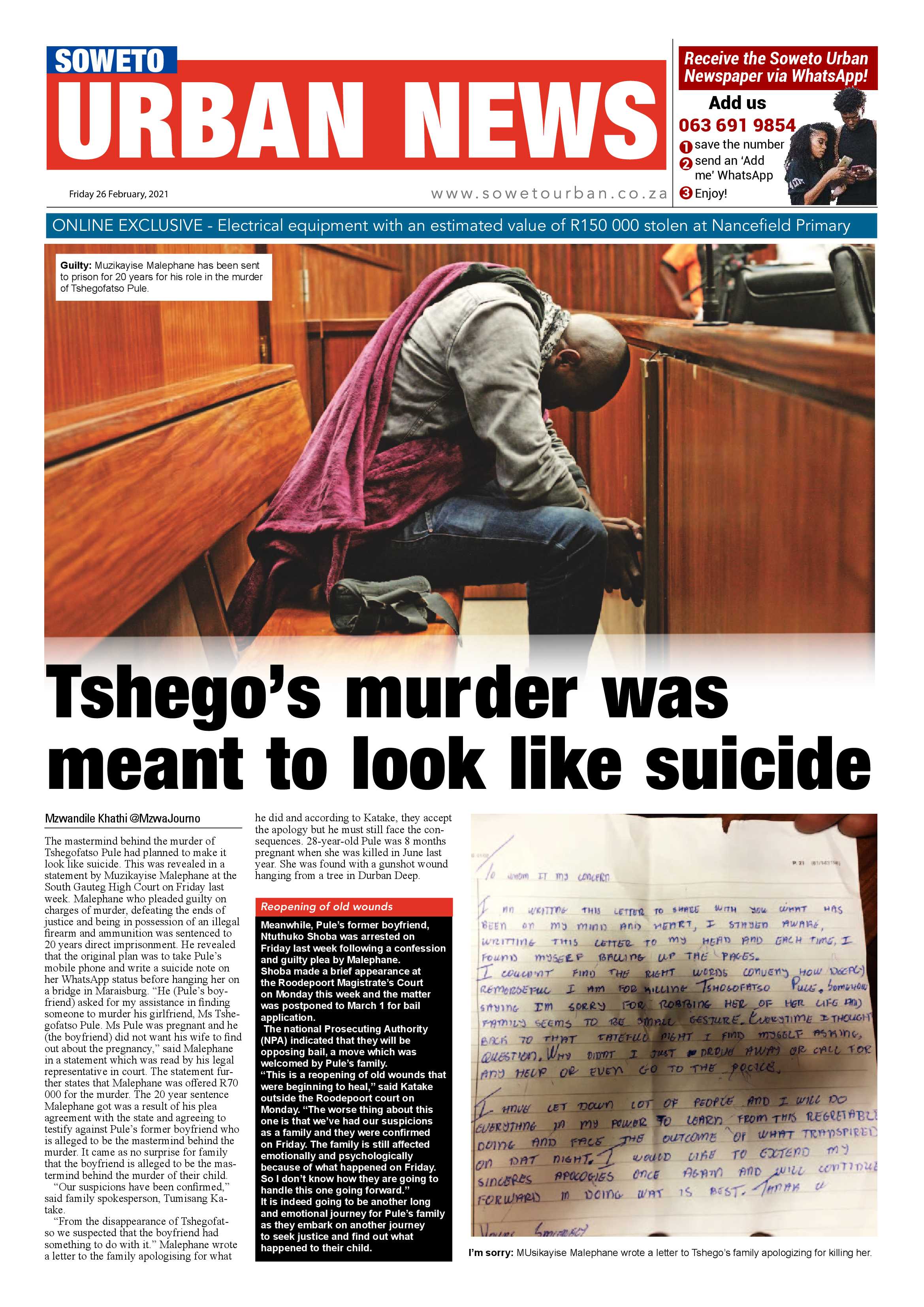 Soweto Urban February 26, 2021 page 1