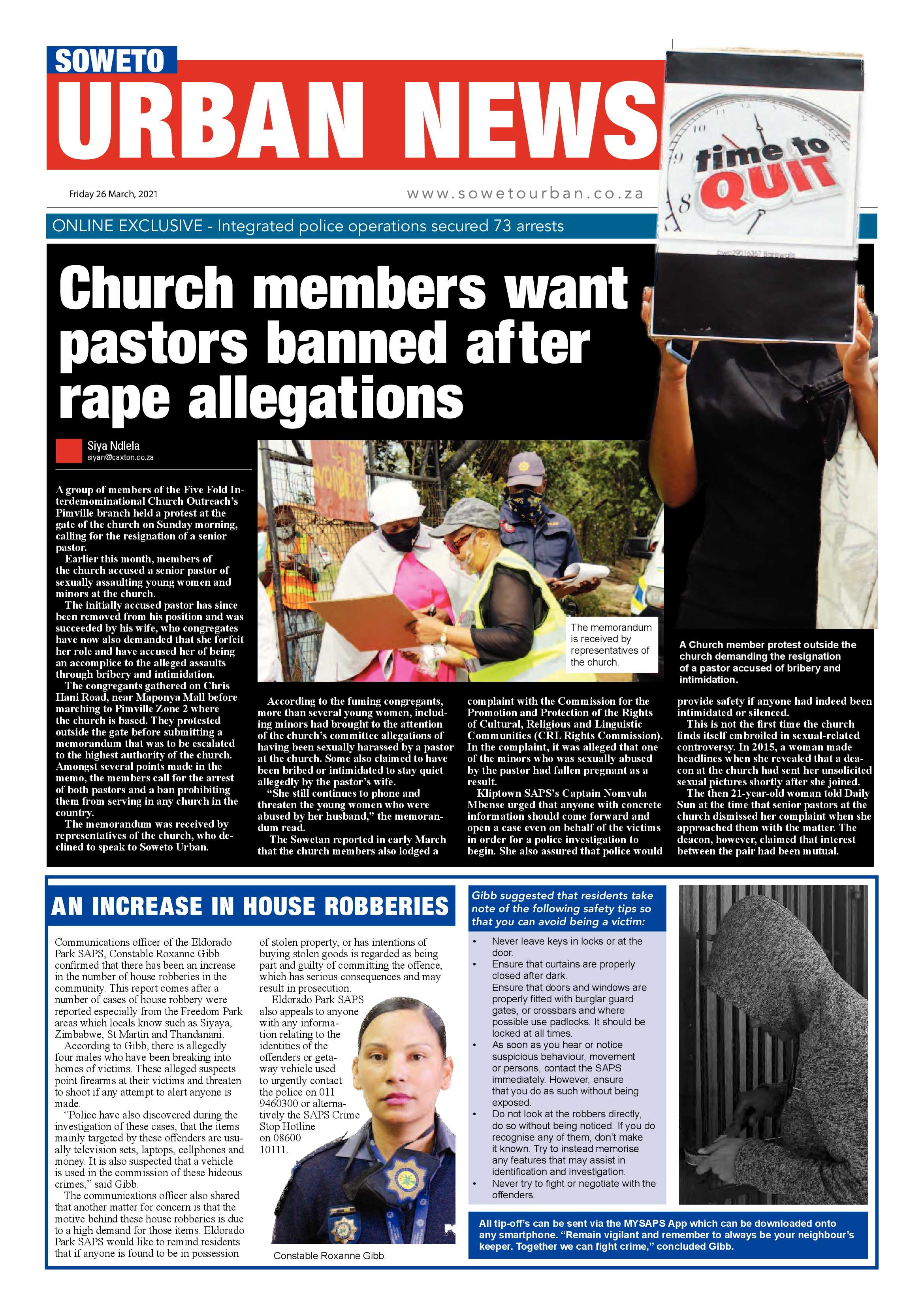 Soweto Urban March 26 2021 page 1