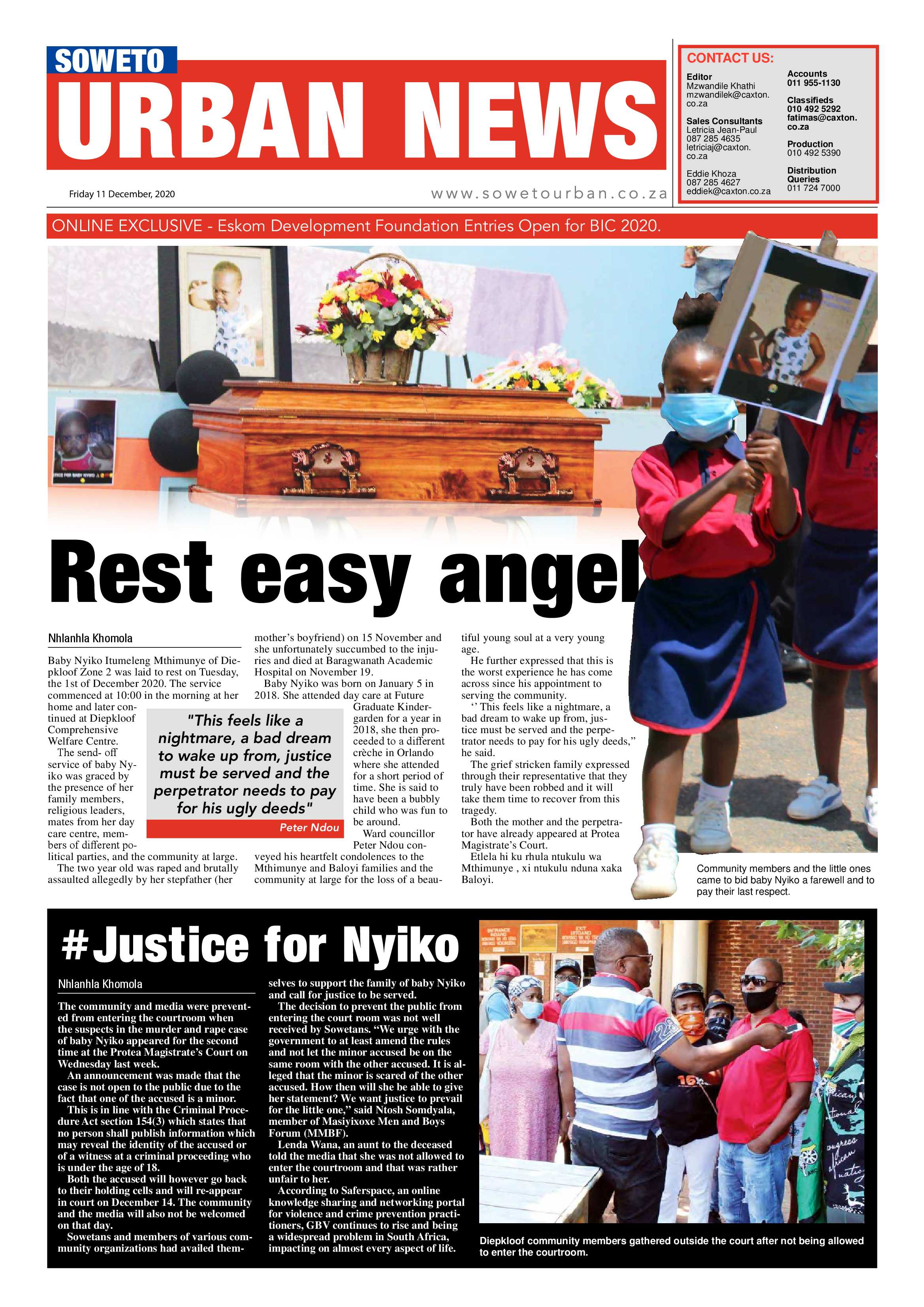 Soweto Urban December 11, 2020 page 1