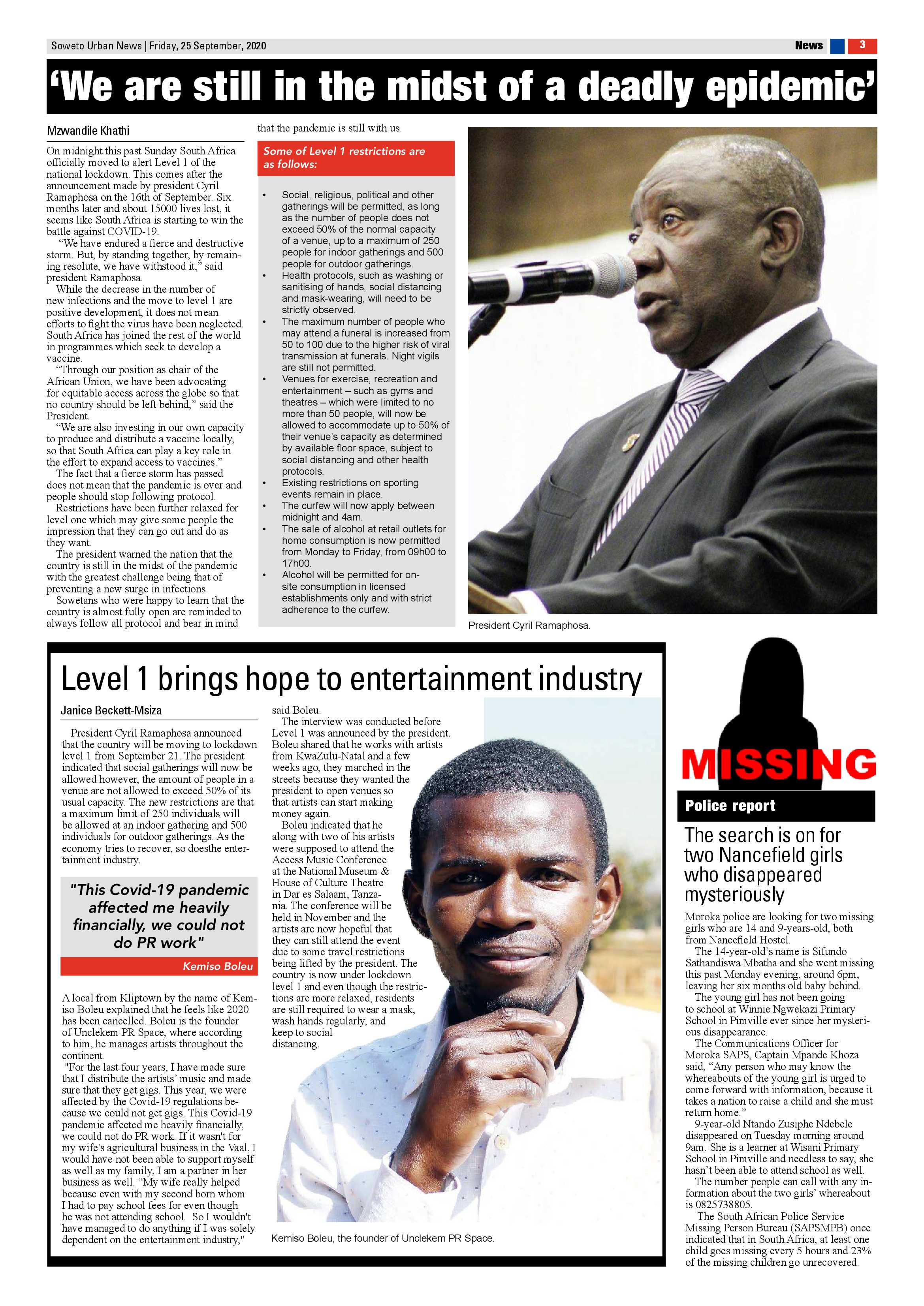 Soweto Urban September 25, 2020 page 3