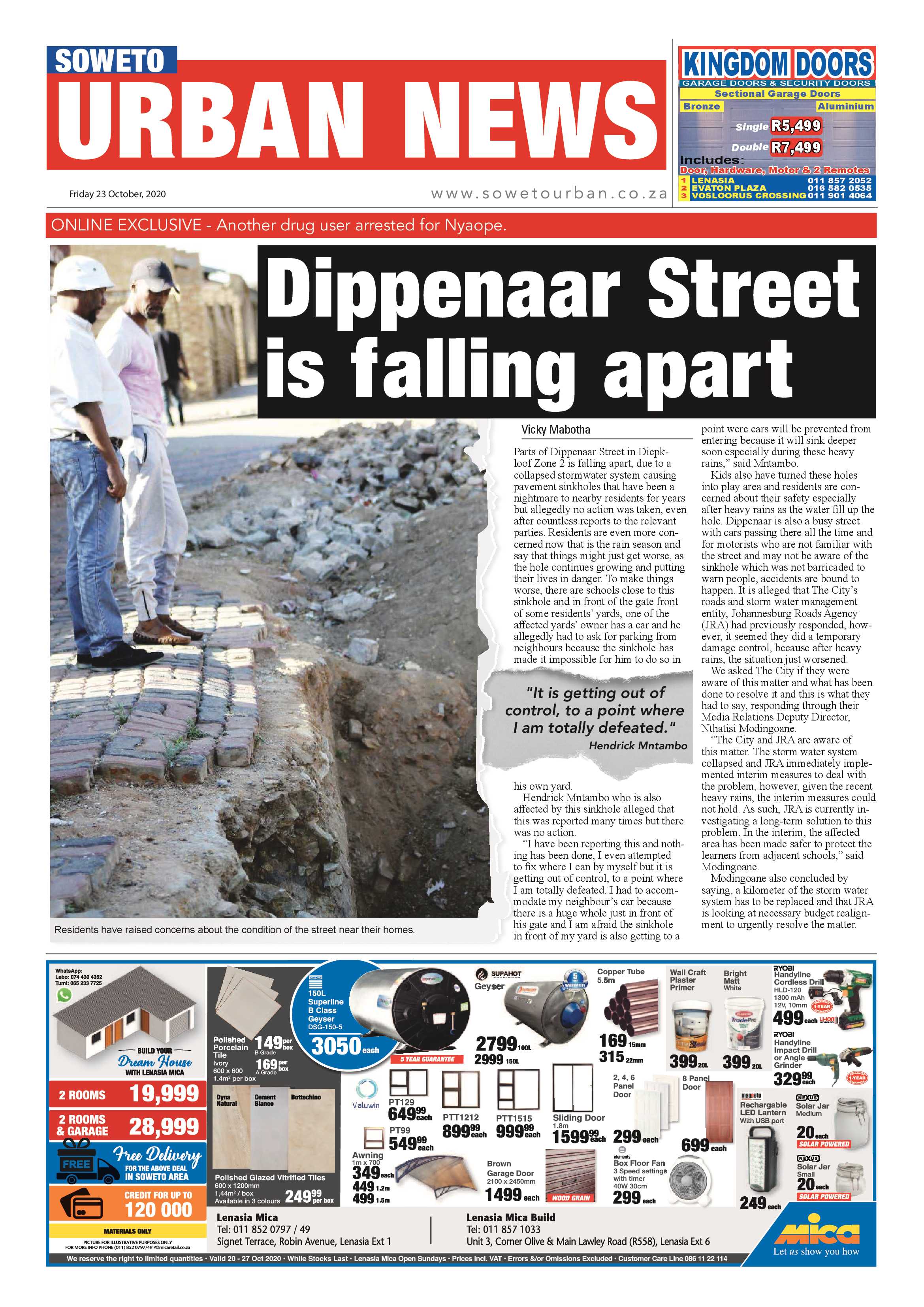 Soweto Urban October 23, 2020 page 1
