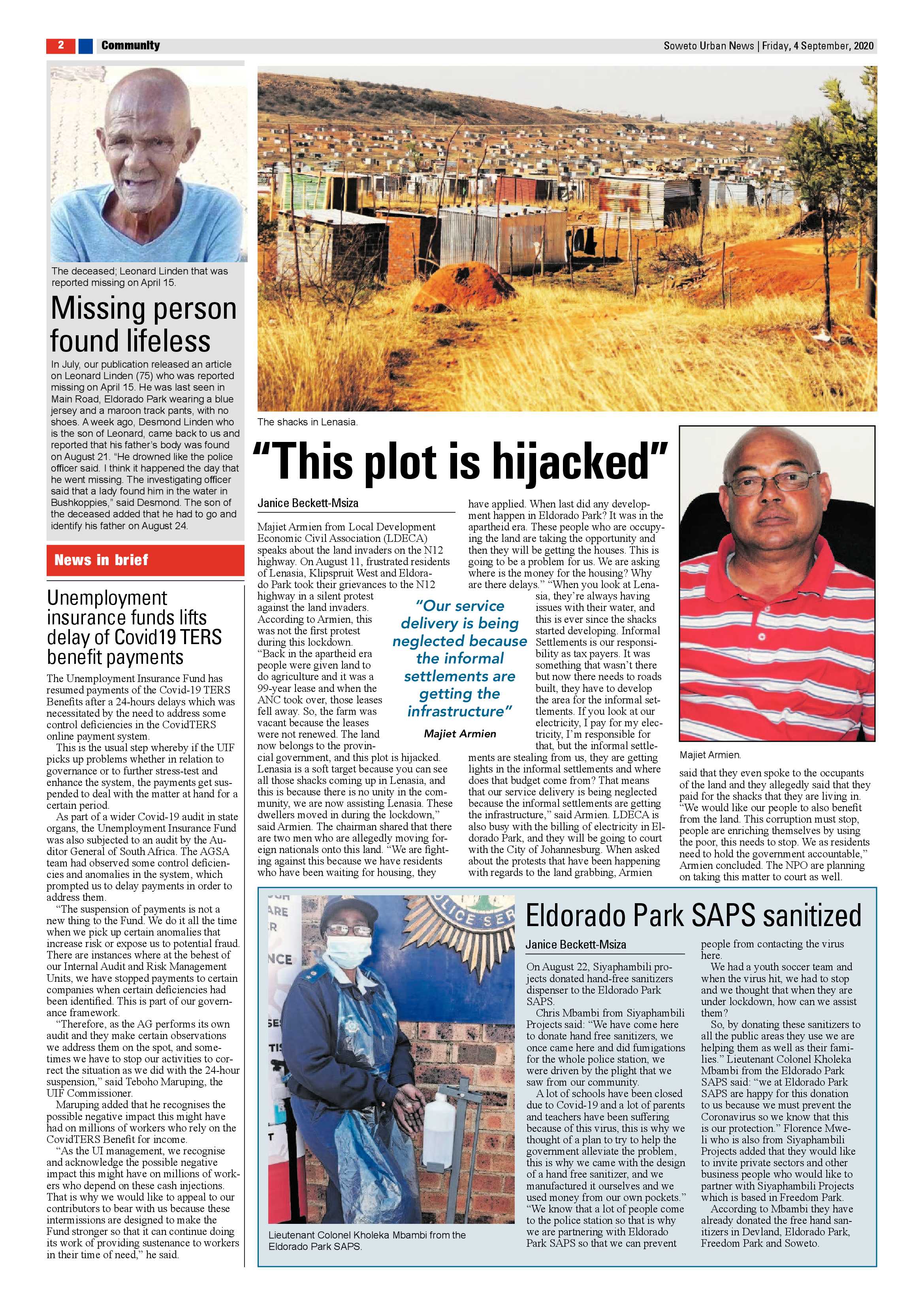 Soweto Urban September 4, 2020 page 2