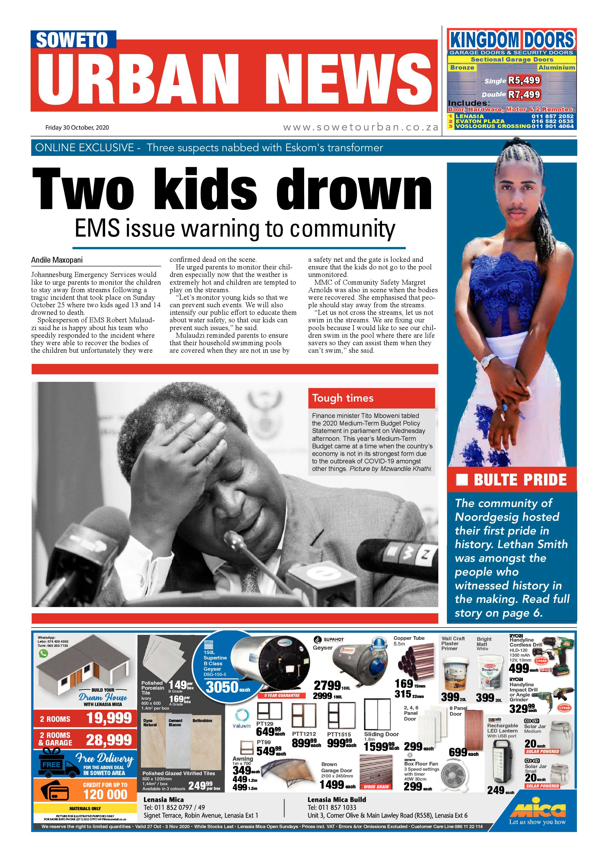 Soweto Urban October 30, 2020 page 1