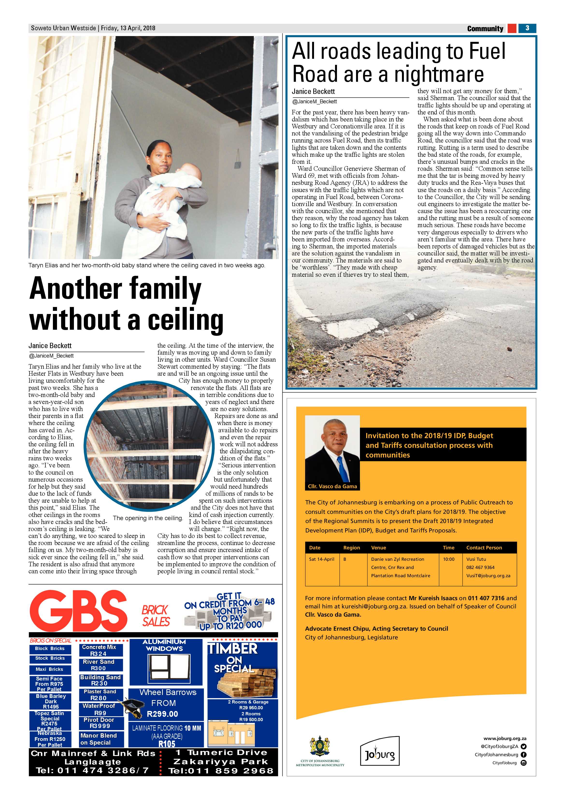 Westside – April 13, 2018 issue page 3