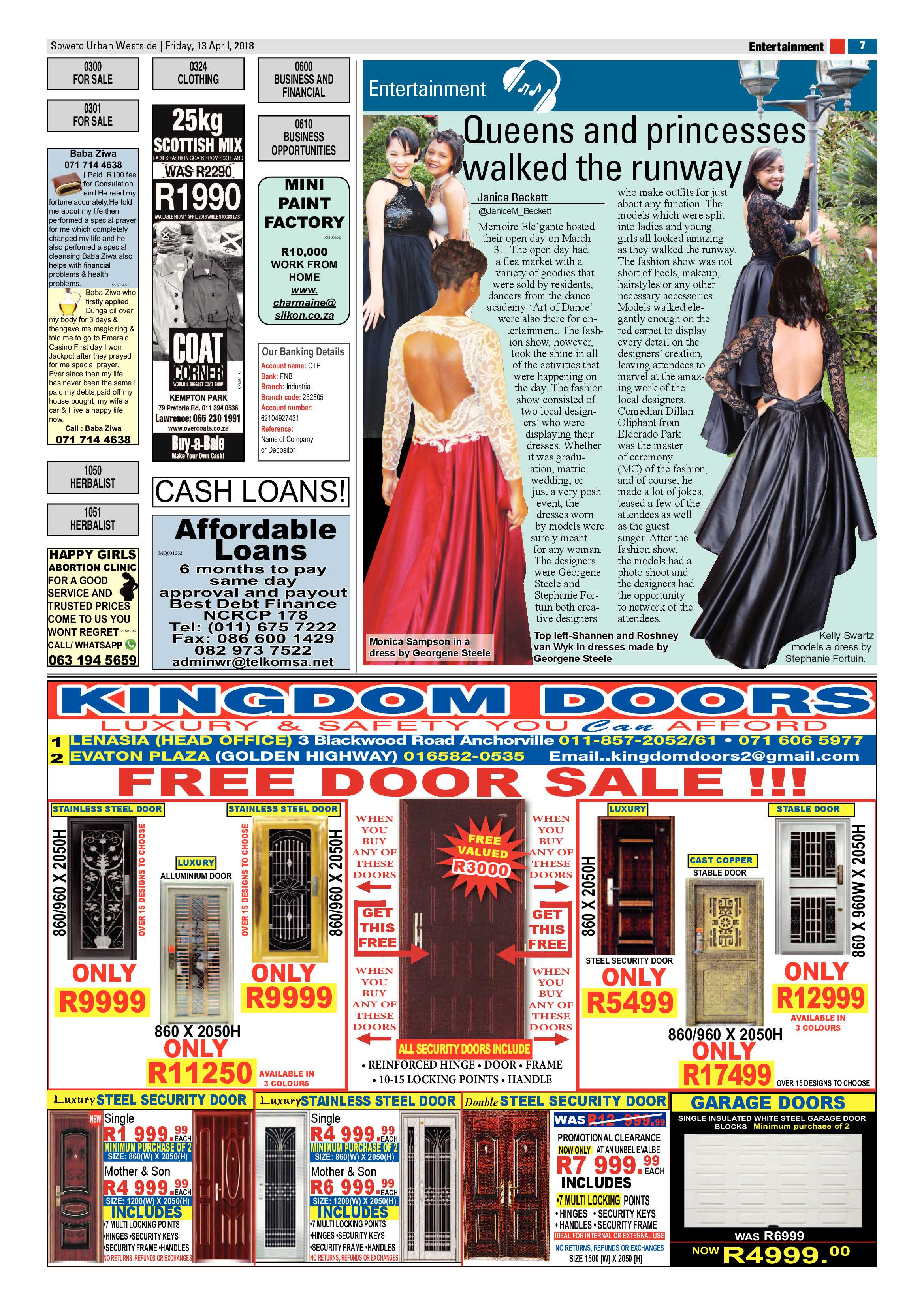 Westside – April 13, 2018 issue page 7