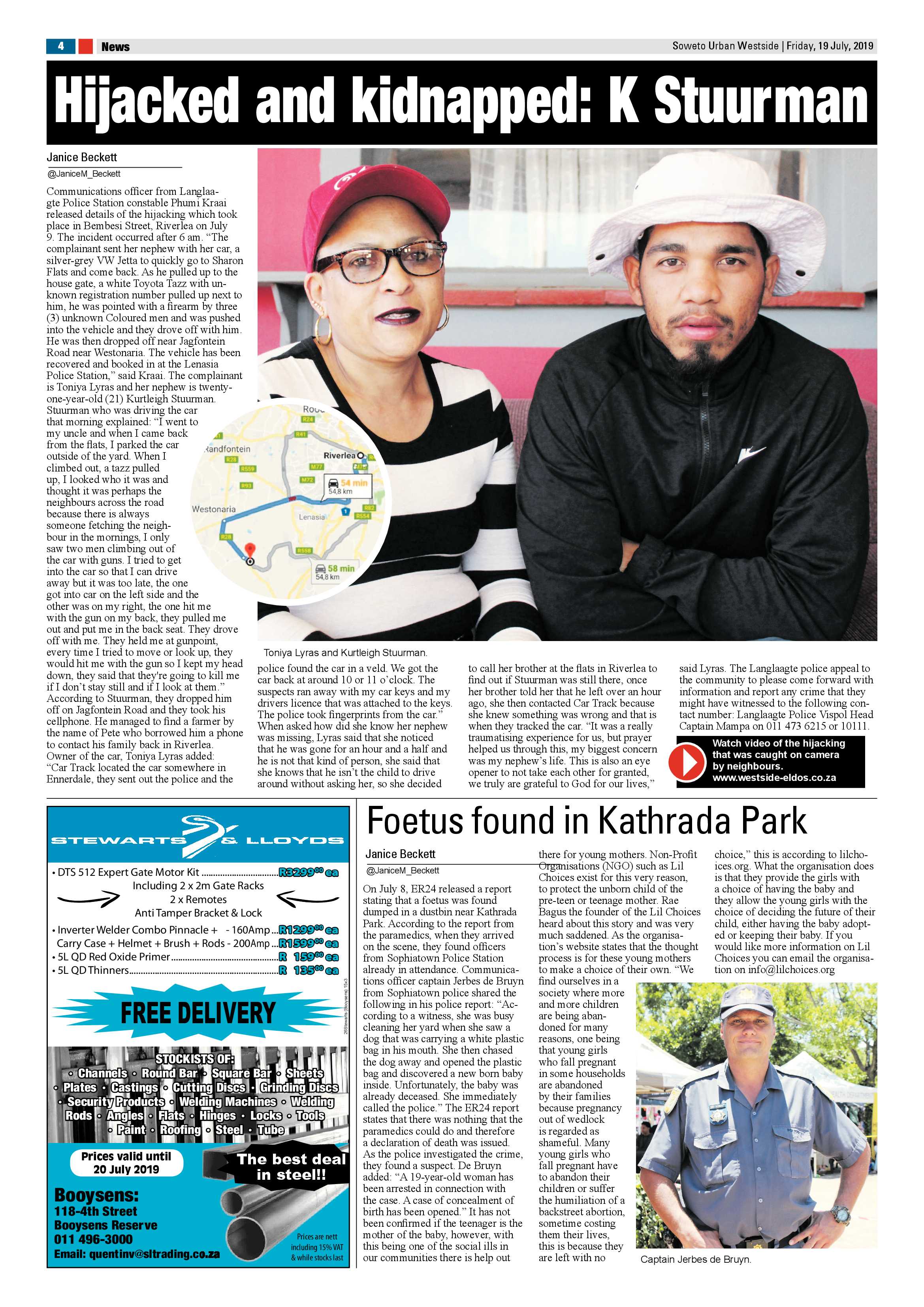 Westside News – July 19, 2019 page 4