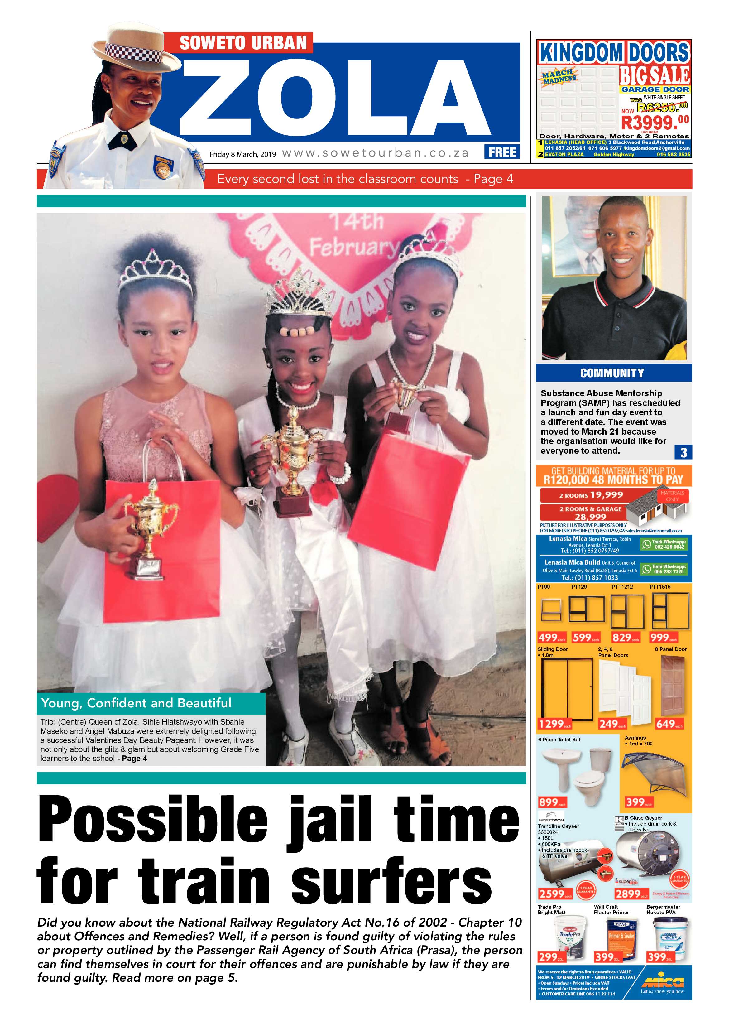 Zola News – March 8 , 2019 page 1