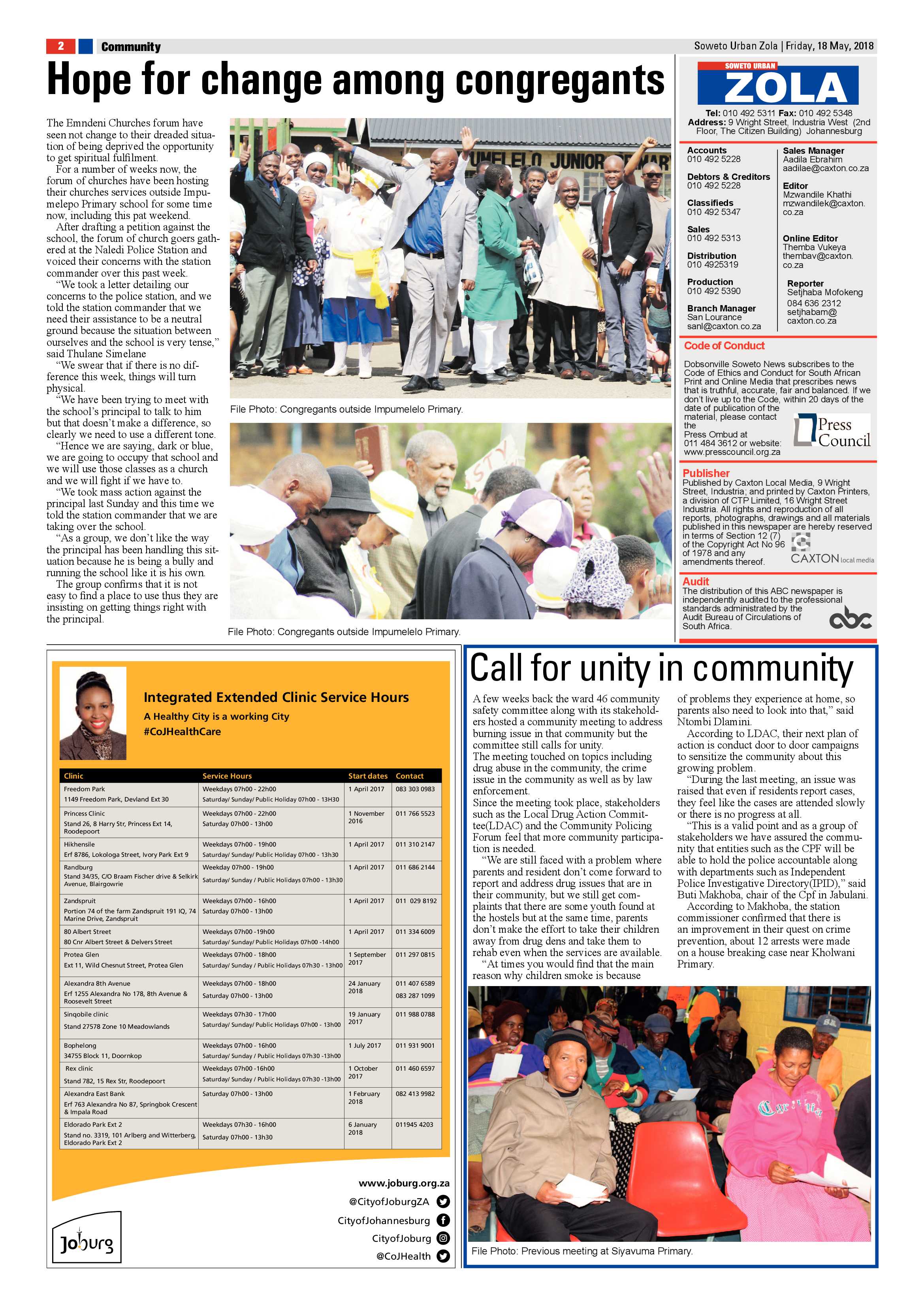 Zola – May 18, 2018 issue page 2