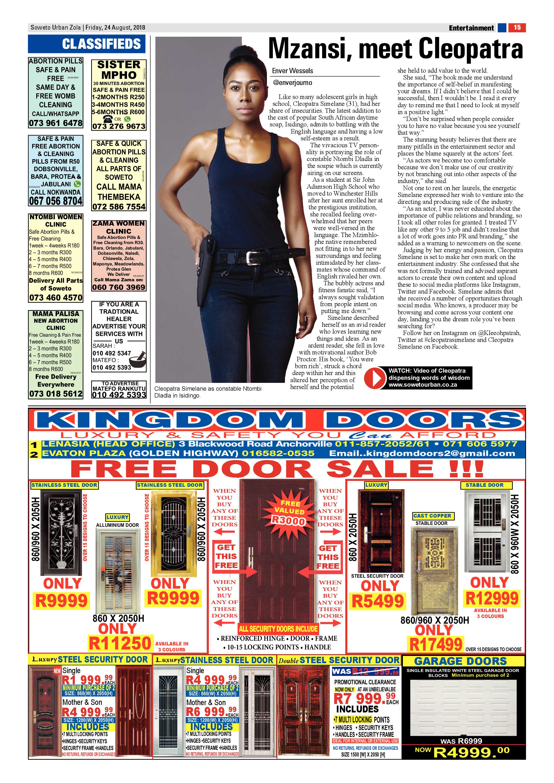 Zola – August 24, 2018 issue page 15