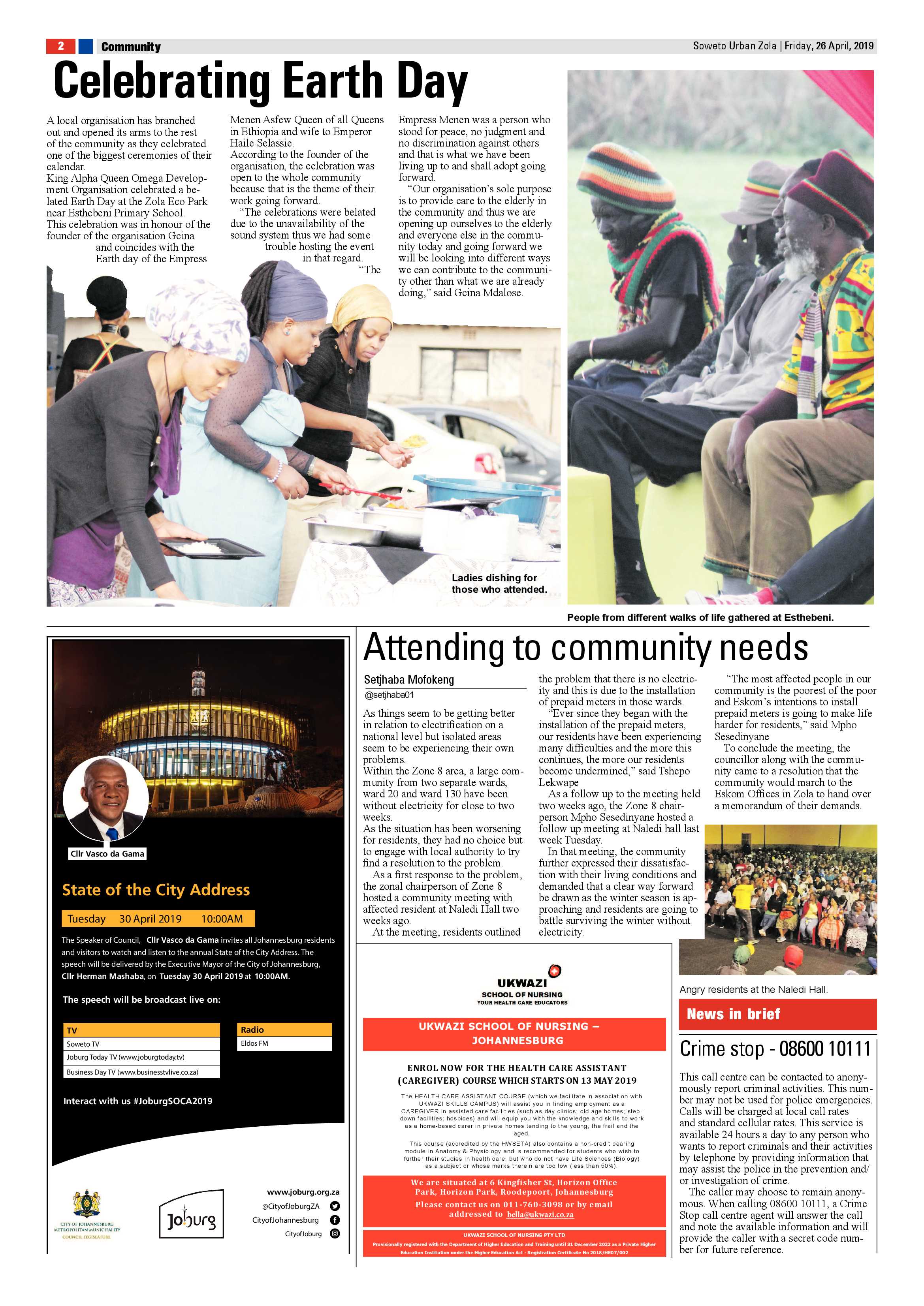 Zola News – April 26, 2019 page 2