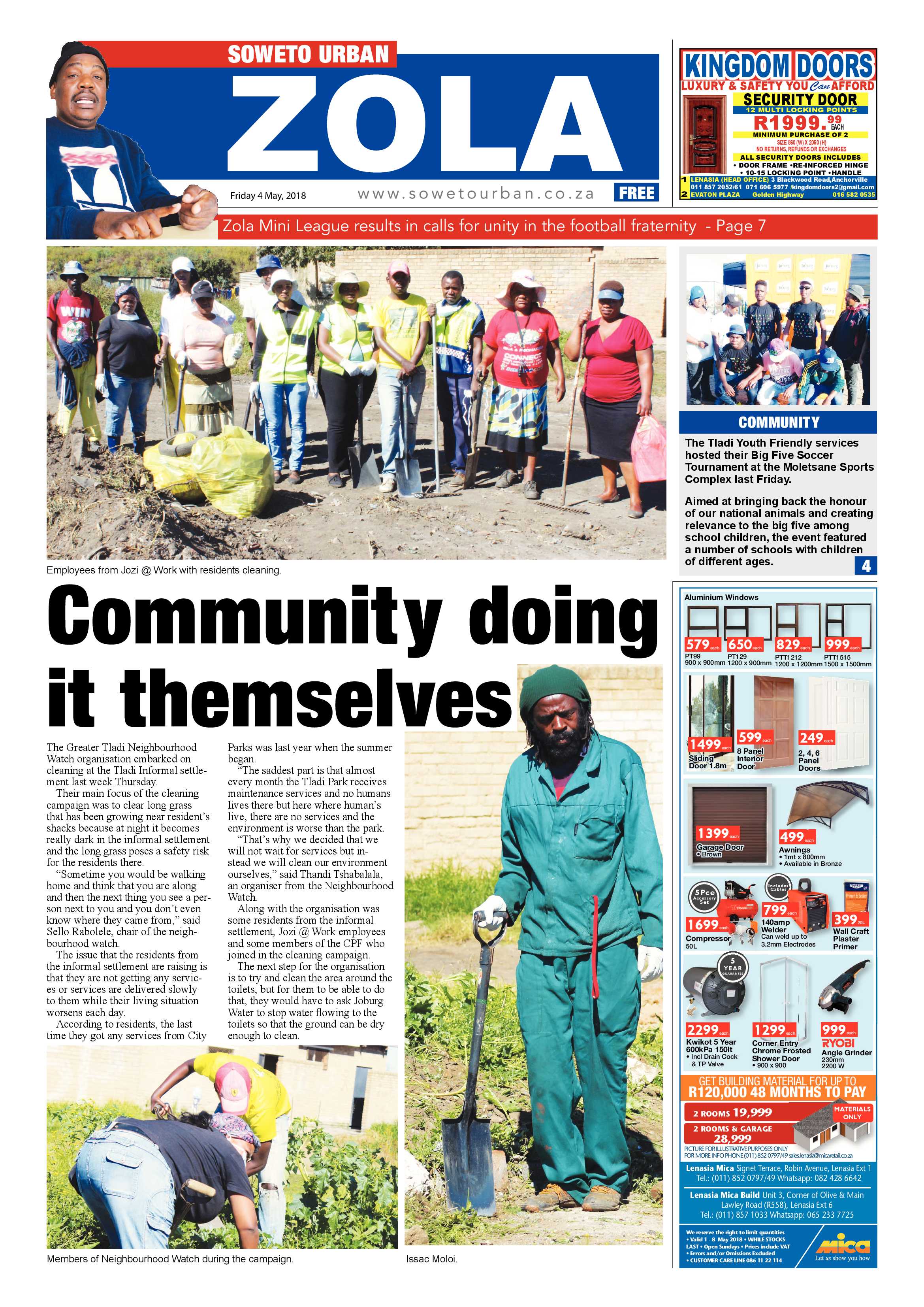 Zola – May 4, 2018 issue page 1