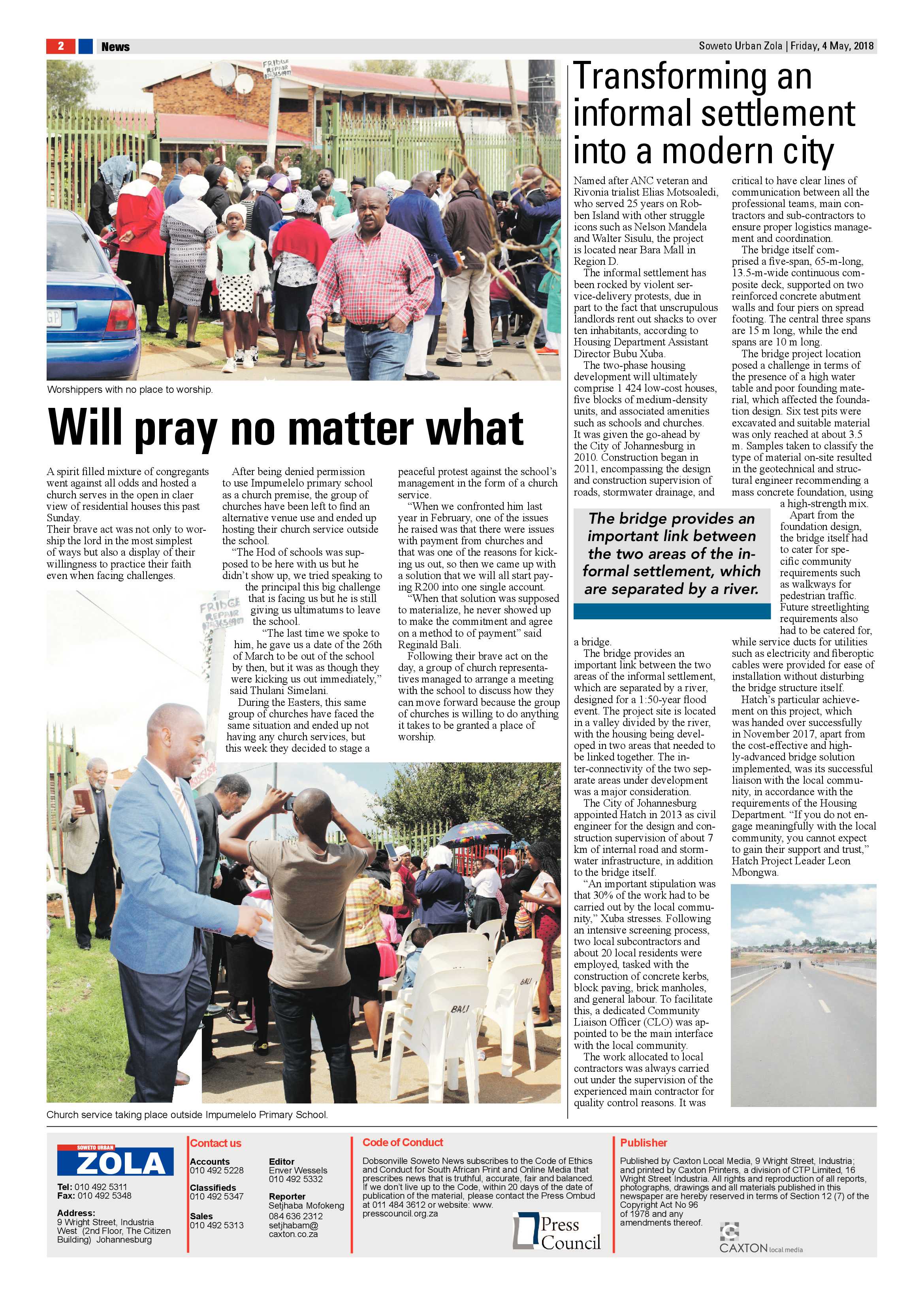 Zola – May 4, 2018 issue page 2