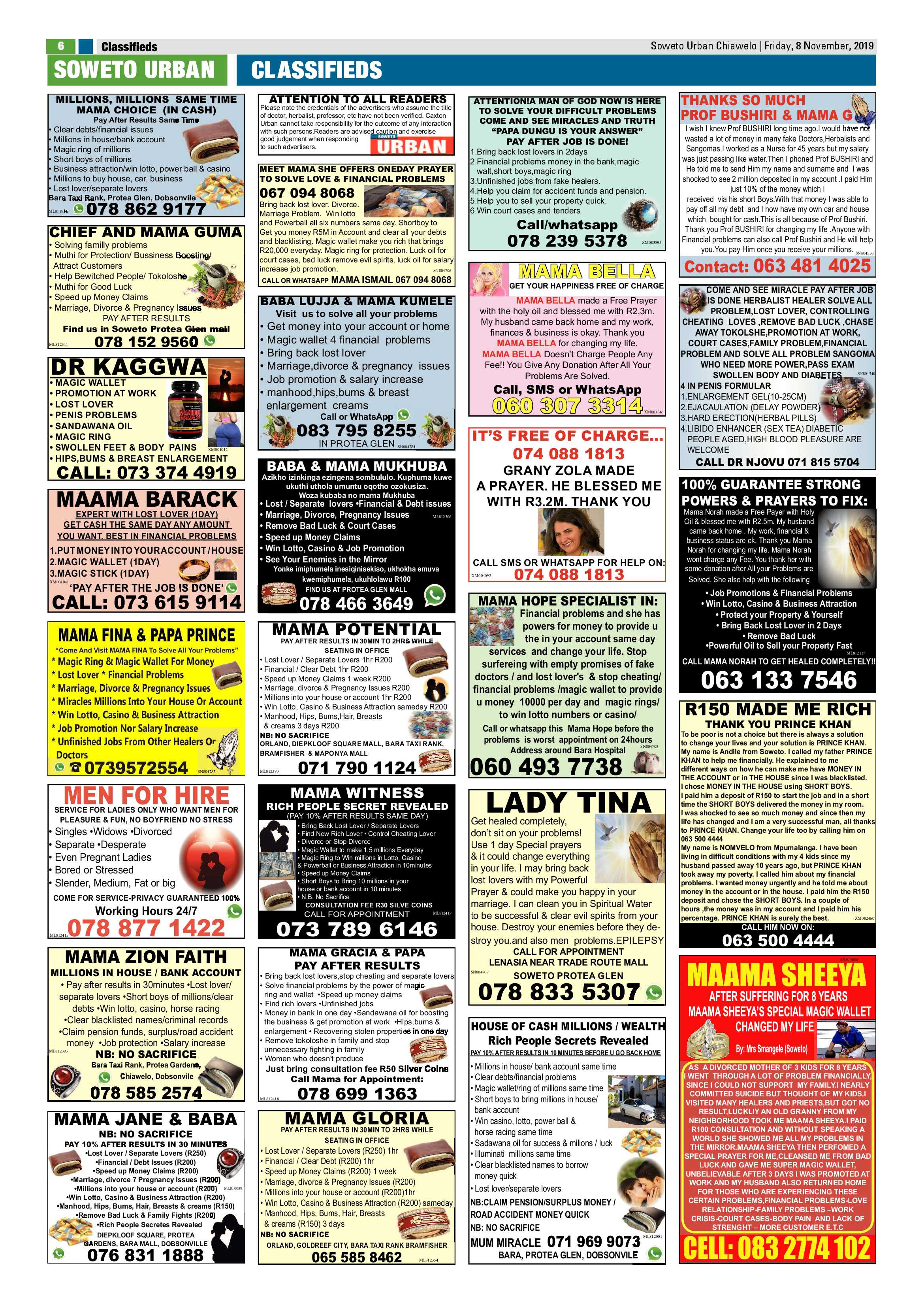 Chiawelo News – November 08, 2019 page 6
