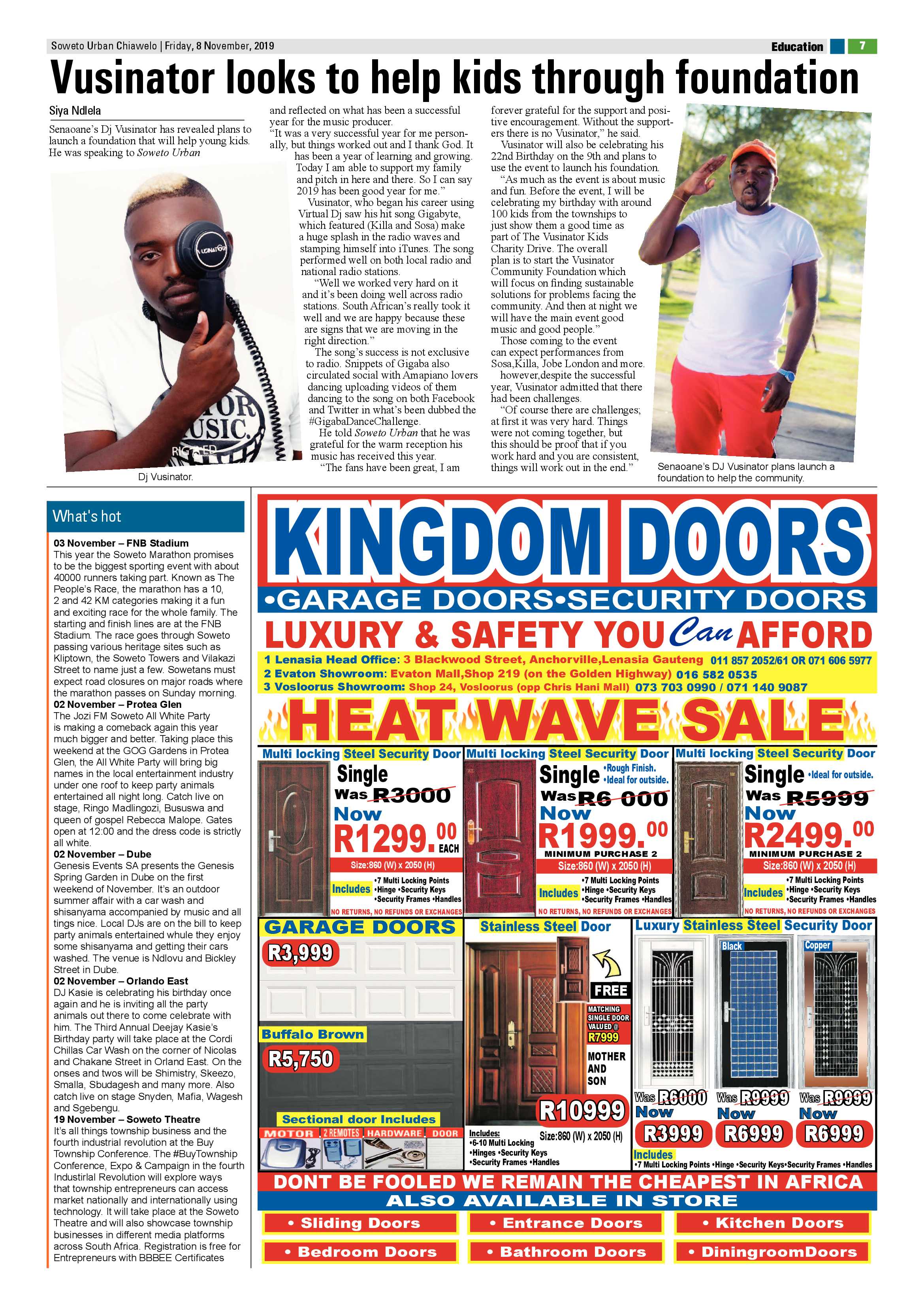 Chiawelo News – November 08, 2019 page 7