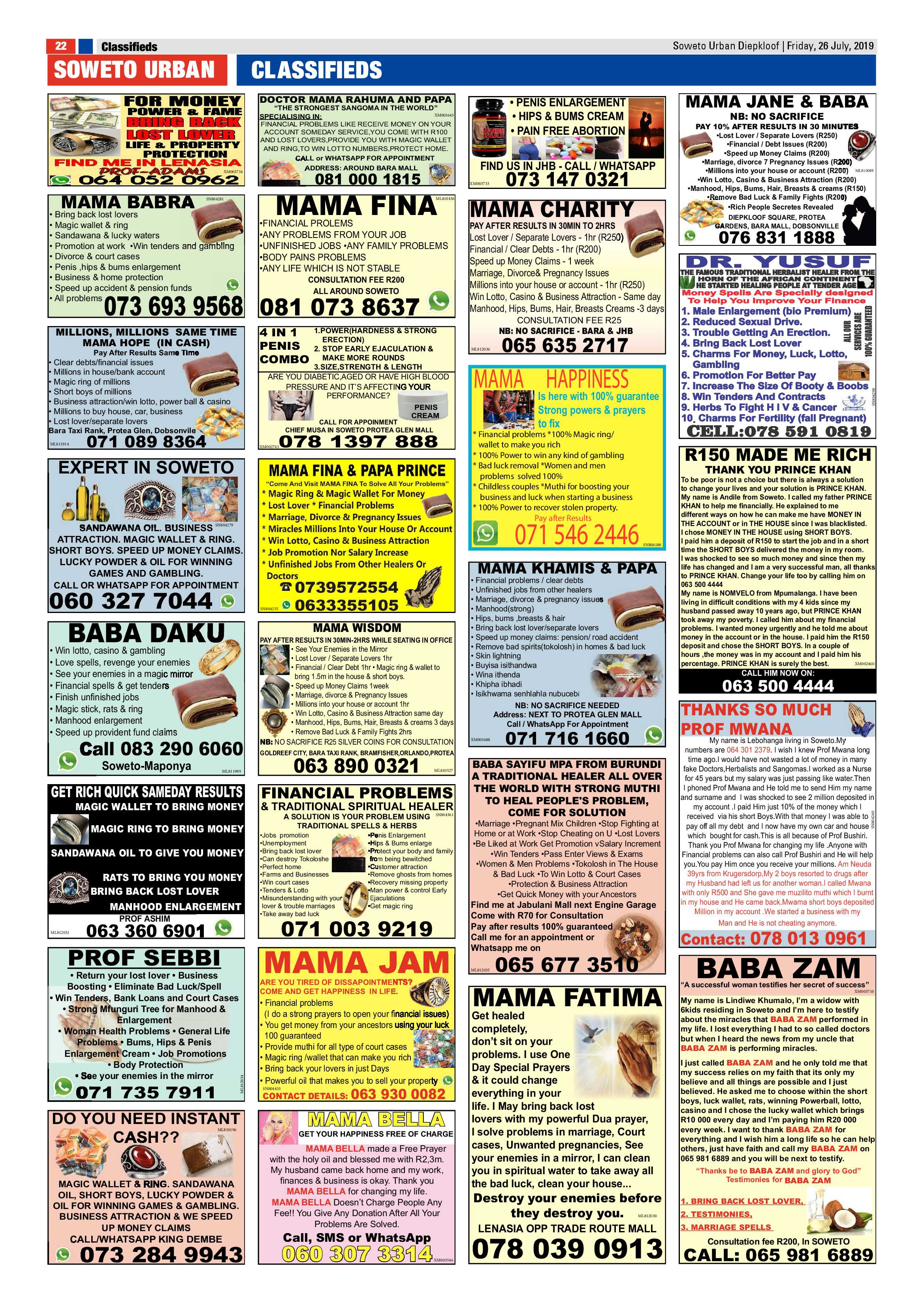 Diepkloof News – July 26, 2019 page 22
