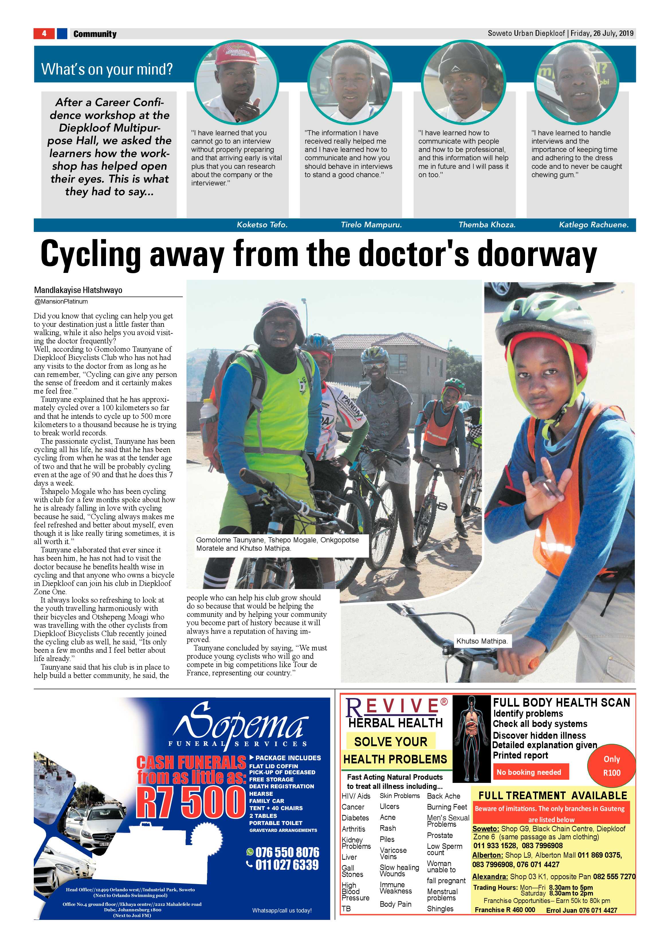 Diepkloof News – July 26, 2019 page 4