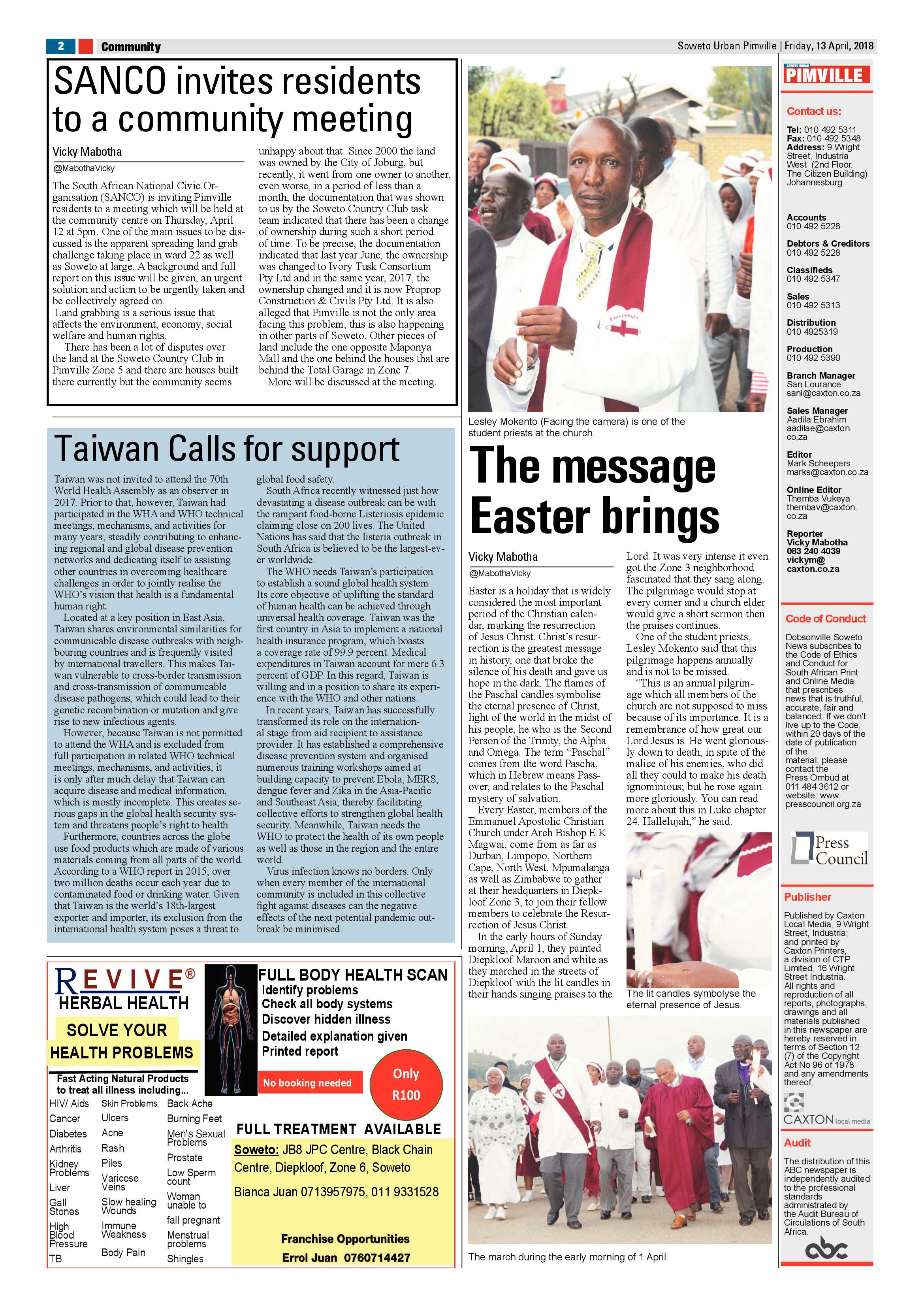 Pimville – April 13, 2018 issue page 2