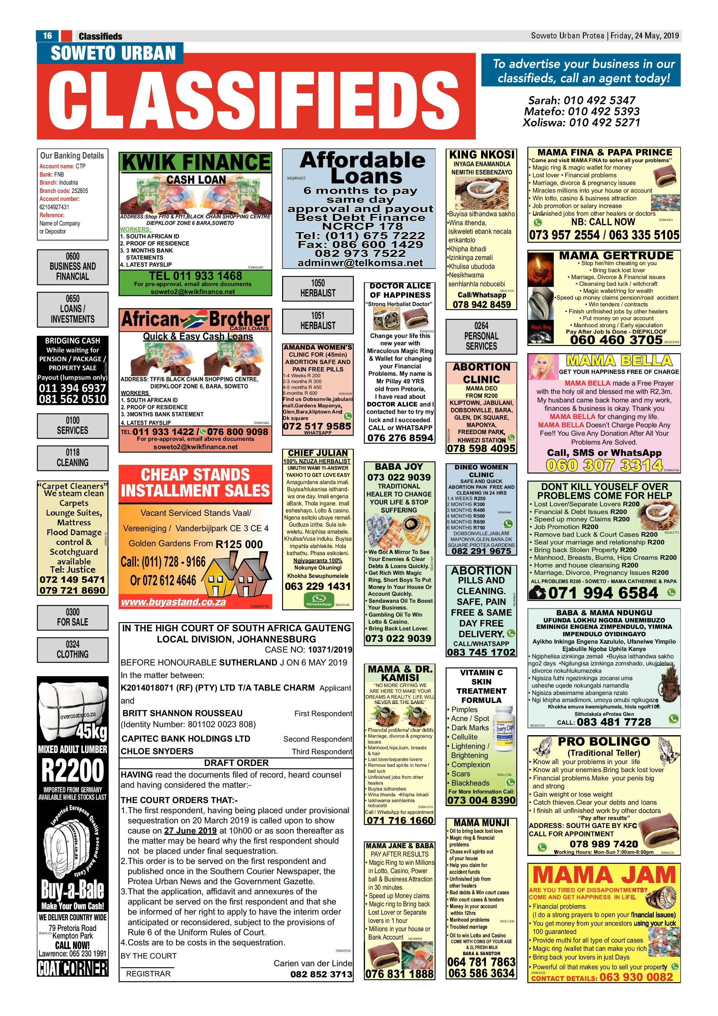 Protea News – May 25, 2019 page 16