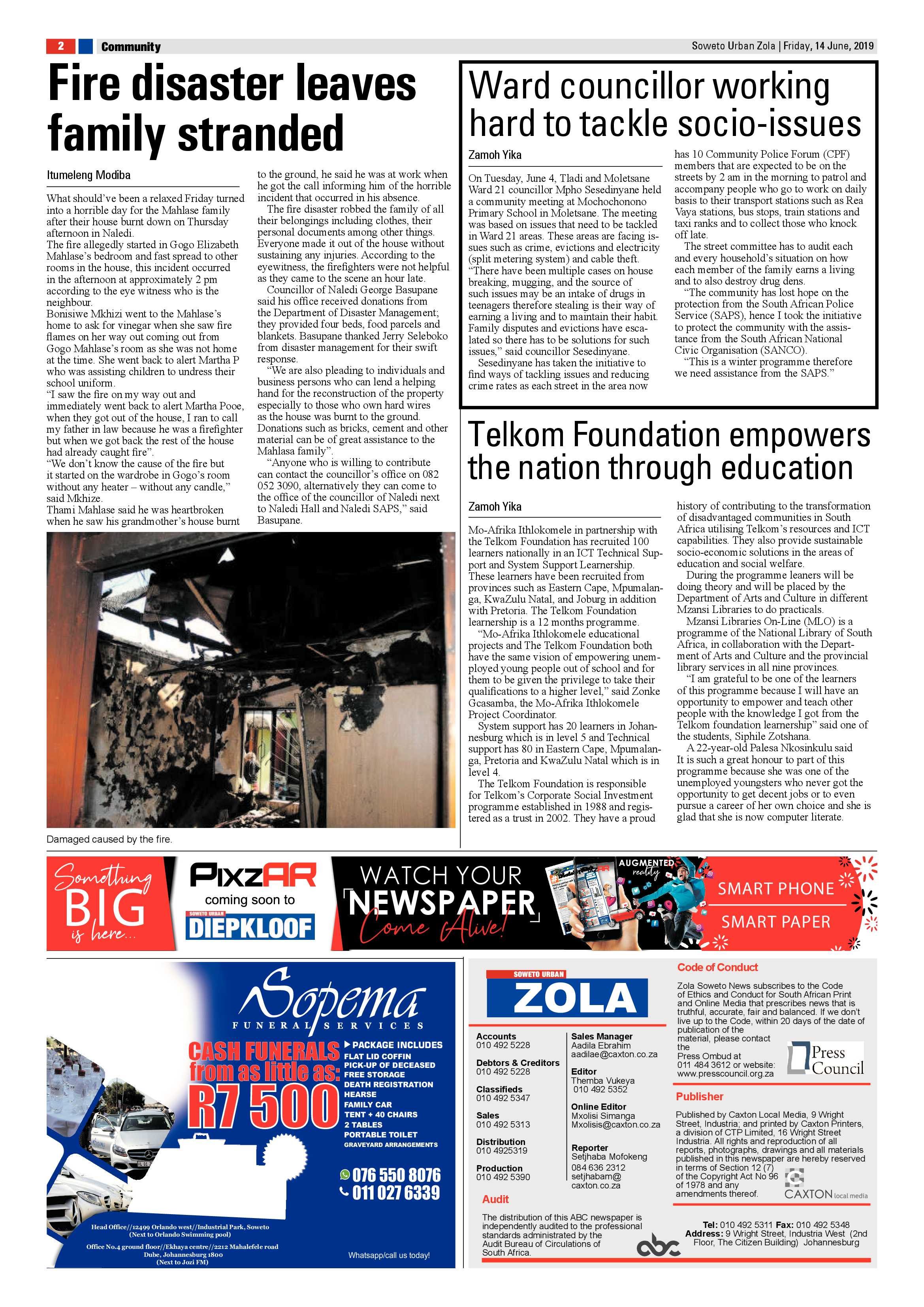 Zola  News – June 14, 2019 page 2